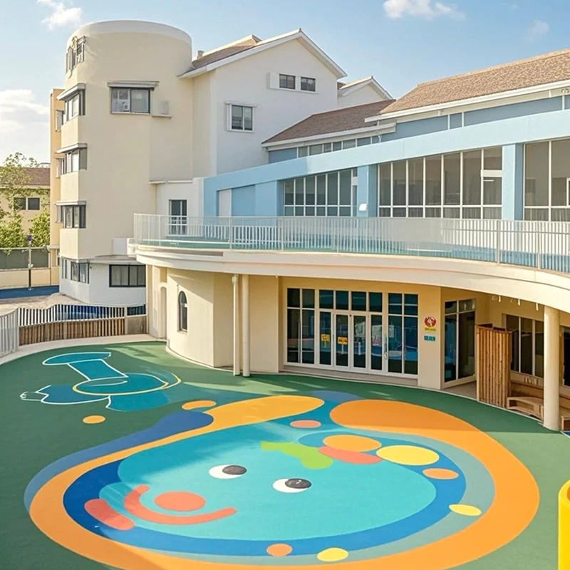 Hai lớp lớp bề mặt thể thao EPDM cho mẫu giáo